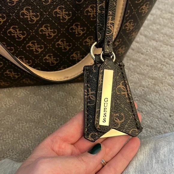 Guess Brown and Tan Women's Tote Bag - Picture 7 of 8